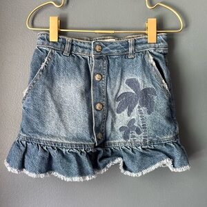 Mayoral Denim Skirt with Palm Tree embroidery